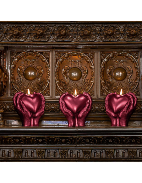 Świeca Hand LOVE Edition Red Metallic