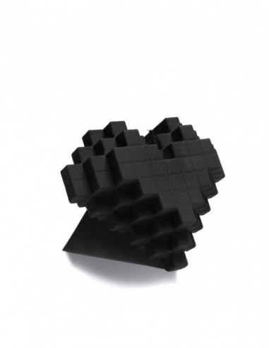 Świeca Heart Pixel Black Matt