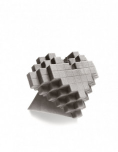 Świeca Heart Pixel Gray