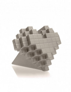 Świeca Heart Pixel Brass