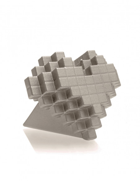 Świeca Heart Pixel Brass