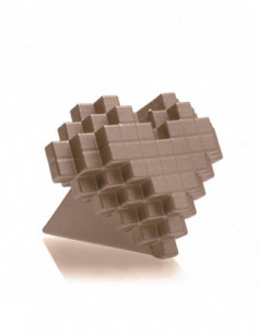 Świeca Heart Pixel Rose Gold