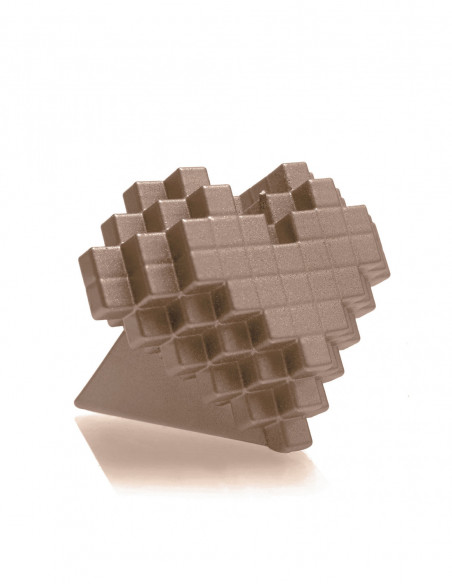 Świeca Heart Pixel Rose Gold