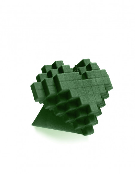 Świeca Heart Pixel Dark Green