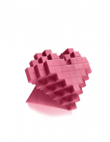 Świeca Heart Pixel Pink