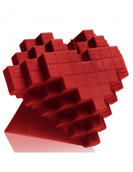 Świeca Heart Pixel Red