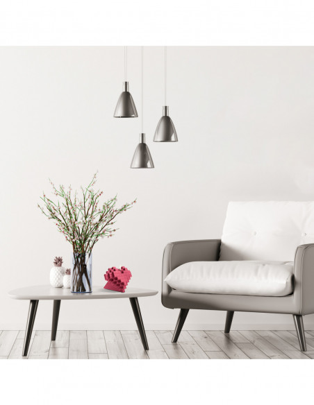 Świeca Heart Pixel Red Metallic