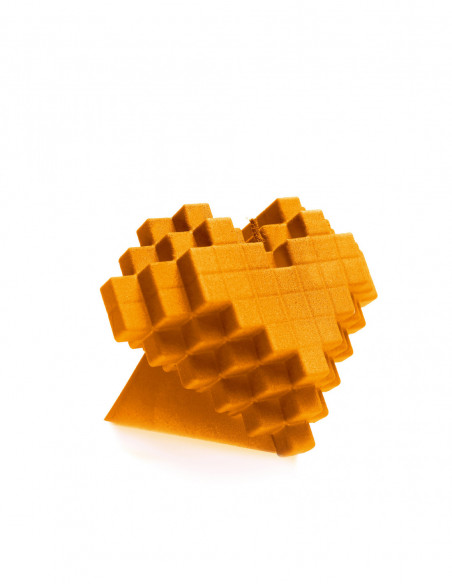 Świeca Heart Pixel Orange