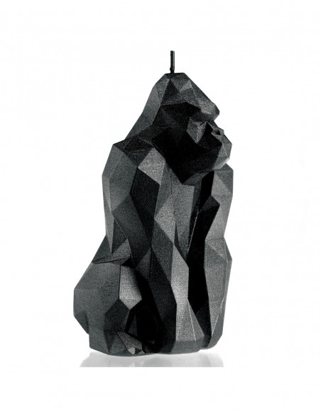 Świeca Gorilla Low-Poly Black Metallic