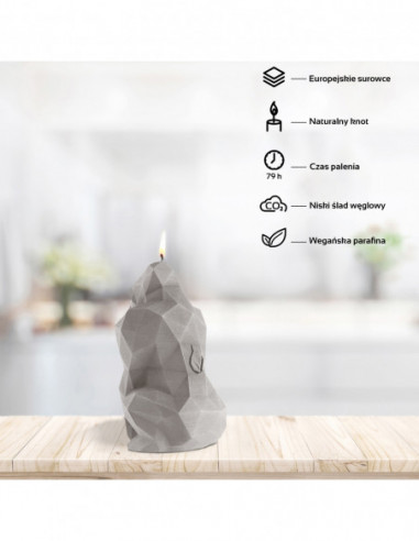 Świeca Gorilla Low-Poly Gray