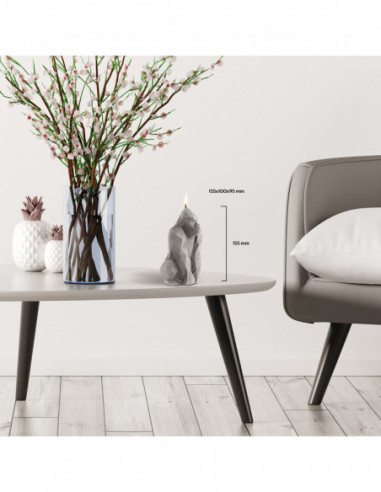 Świeca Gorilla Low-Poly Gray