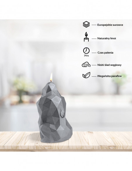 Świeca Gorilla Low-Poly Steel