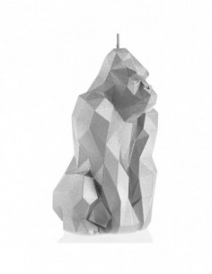 Świeca Gorilla Low-Poly Silver