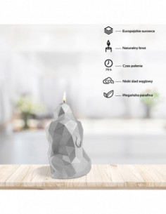 Świeca Gorilla Low-Poly Silver 2