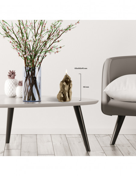 Świeca Gorilla Low-Poly Brass