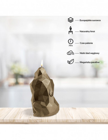 Świeca Gorilla Low-Poly Brass
