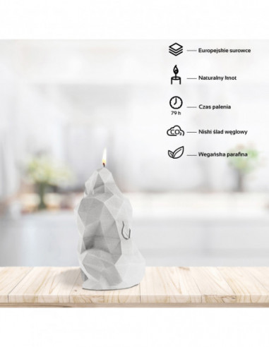 Świeca Gorilla Low-Poly White