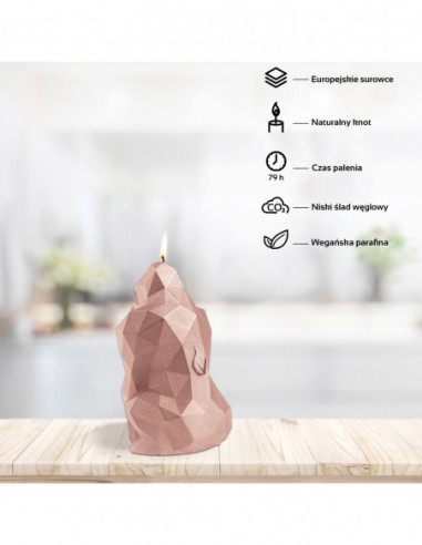 Świeca Gorilla Low-Poly Rose Gold