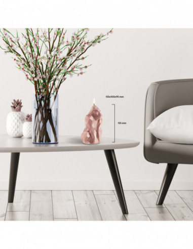 Świeca Gorilla Low-Poly Rose Gold