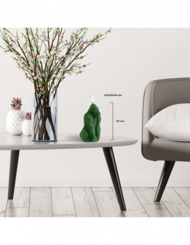 Świeca Gorilla Low-Poly Dark Green