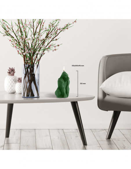 Świeca Gorilla Low-Poly Dark Green
