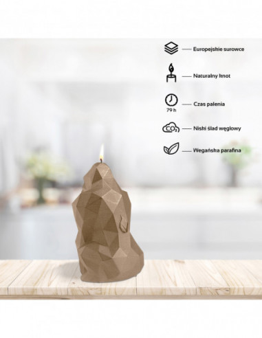 Świeca Gorilla Low-Poly Gold