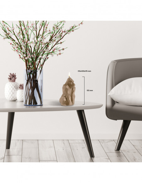 Świeca Gorilla Low-Poly Gold