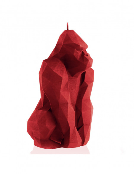 Świeca Gorilla Low-Poly Red