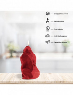 Świeca Gorilla Low-Poly Red 2