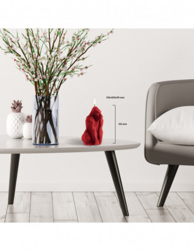 Świeca Gorilla Low-Poly Red