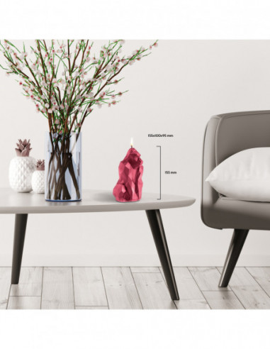 Świeca Gorilla Low-Poly Red Metallic