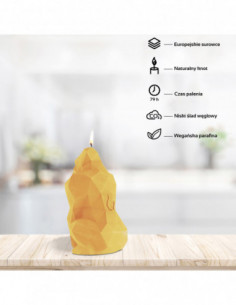 Świeca Gorilla Low-Poly Yellow 2