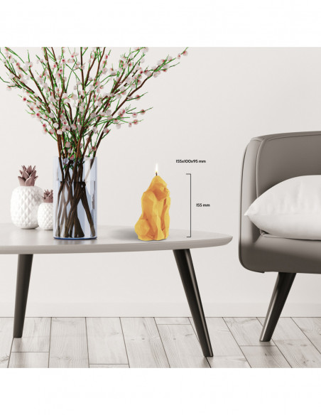 Świeca Gorilla Low-Poly Yellow