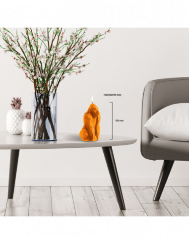 Świeca Gorilla Low-Poly Orange