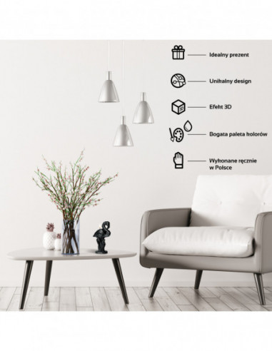 Świeca Flamingo Low-Poly Black Metallic