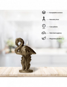 Świeca Flamingo Low-Poly Brass 2