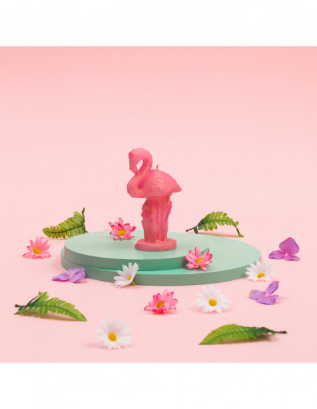 Świeca Flamingo Low-Poly Orange