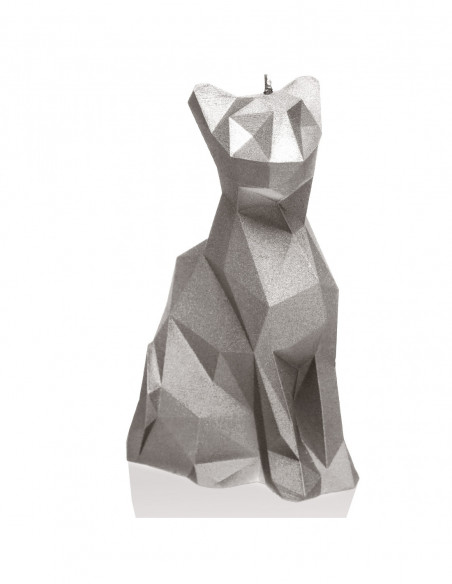 Świeca Cat Low-Poly Gray