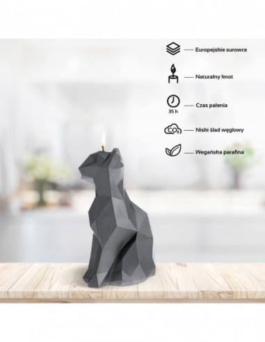Świeca Cat Low-Poly Steel