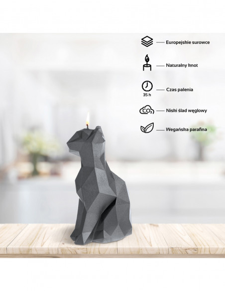 Świeca Cat Low-Poly Steel