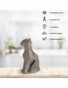 Świeca Cat Low-Poly Brass 2