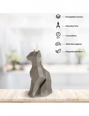 Świeca Cat Low-Poly Brass