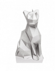Świeca Cat Low-Poly White