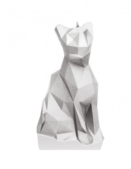 Świeca Cat Low-Poly White