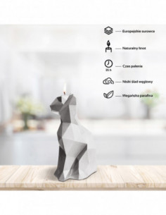 Świeca Cat Low-Poly White 2