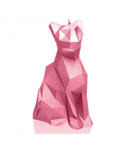 Świeca Cat Low-Poly Pink