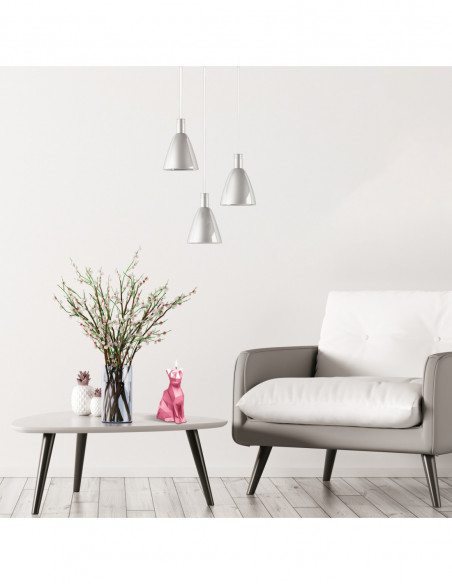 Świeca Cat Low-Poly Pink