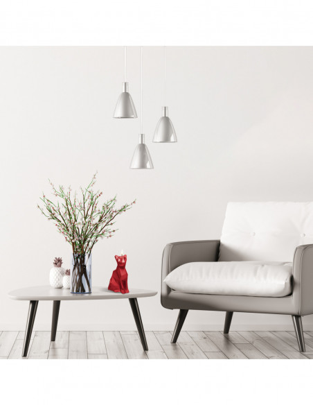 Świeca Cat Low-Poly Red