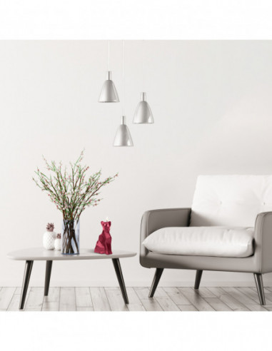 Świeca Cat Low-Poly Red Metallic