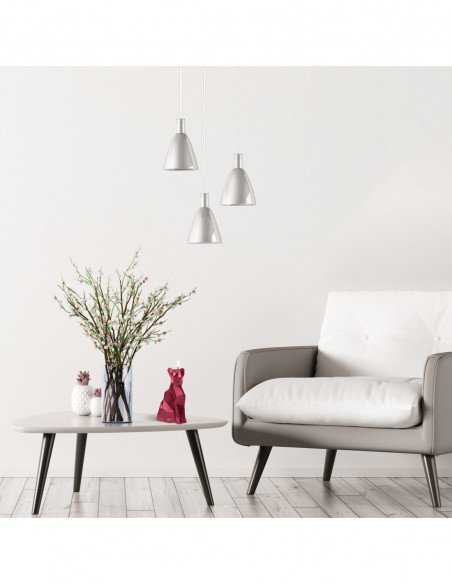 Świeca Cat Low-Poly Red Metallic